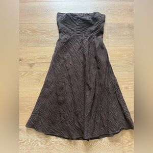J. Crew Strapless Dark Brown Dress